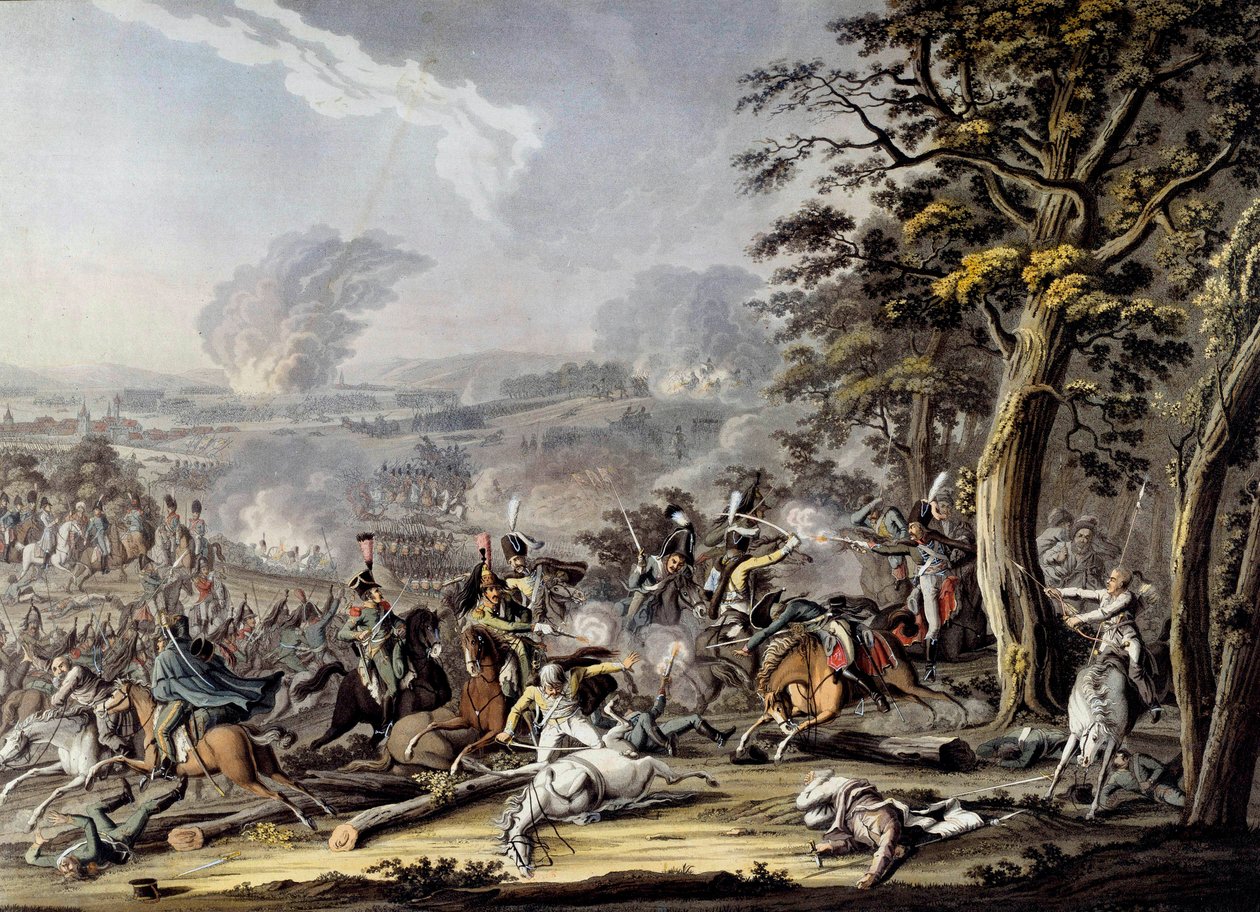 Guerra della Quarta Coalizione: veduta della Battaglia di Friedland da Johann Lorenz Rugendas