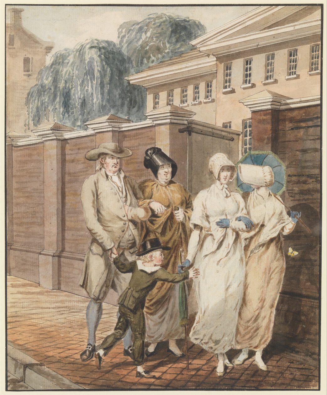 Domenica mattina davanti alla Arch Street Meeting House, Filadelfia da Johann Ludwig (1787-1821) (attr.to) Krimmel