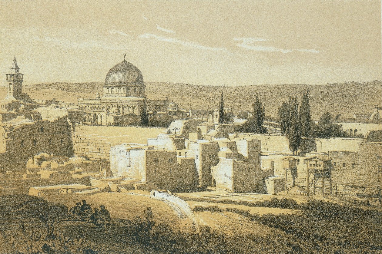 Gerusalemme. Incisione di Bernatz et alii - Steinkopk J.F. Editore da Johann Martin Bernatz