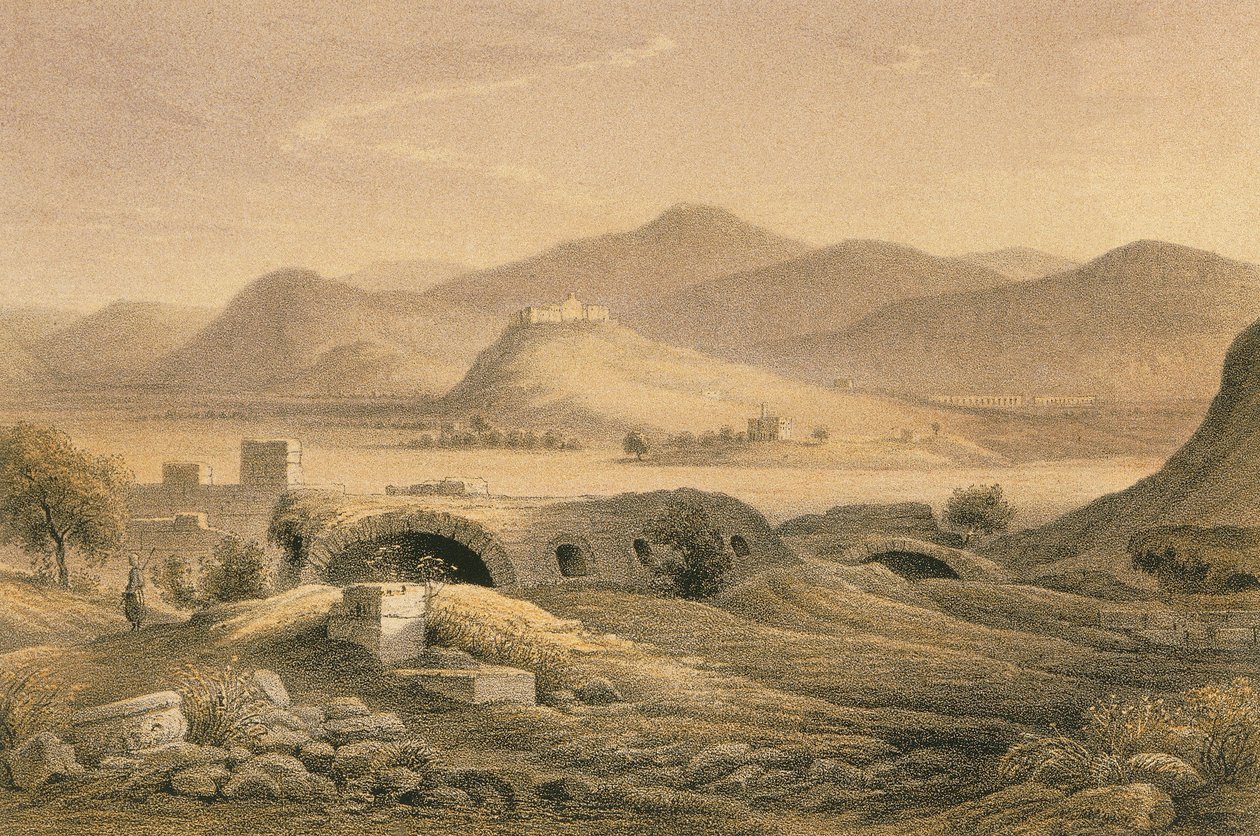 Veduta di Efeso. Incisione di Bernatz et alii - Steinkopk J.F. Editore da Johann Martin Bernatz