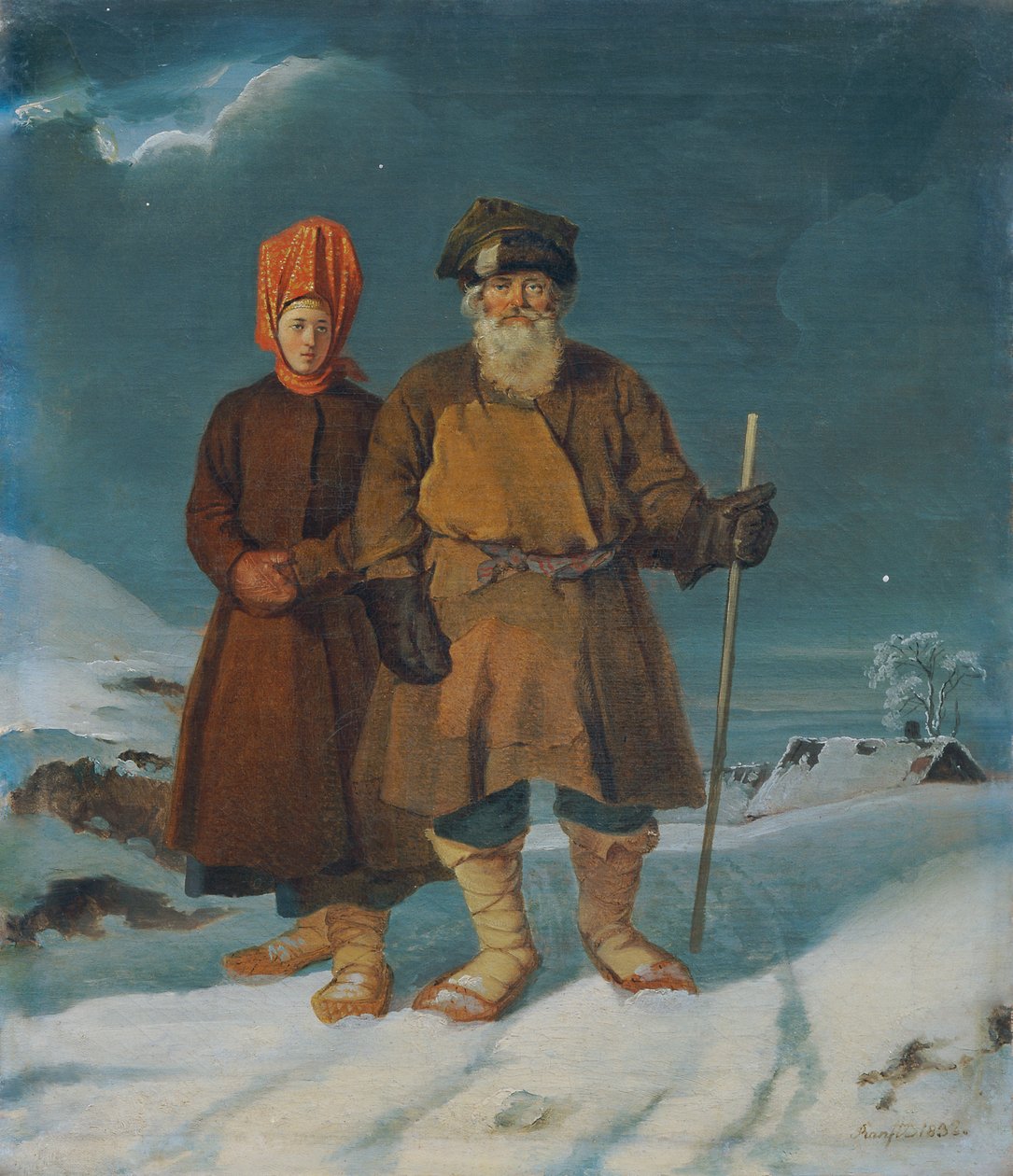Coppia di contadini russi da Johann Matthias Ranftl