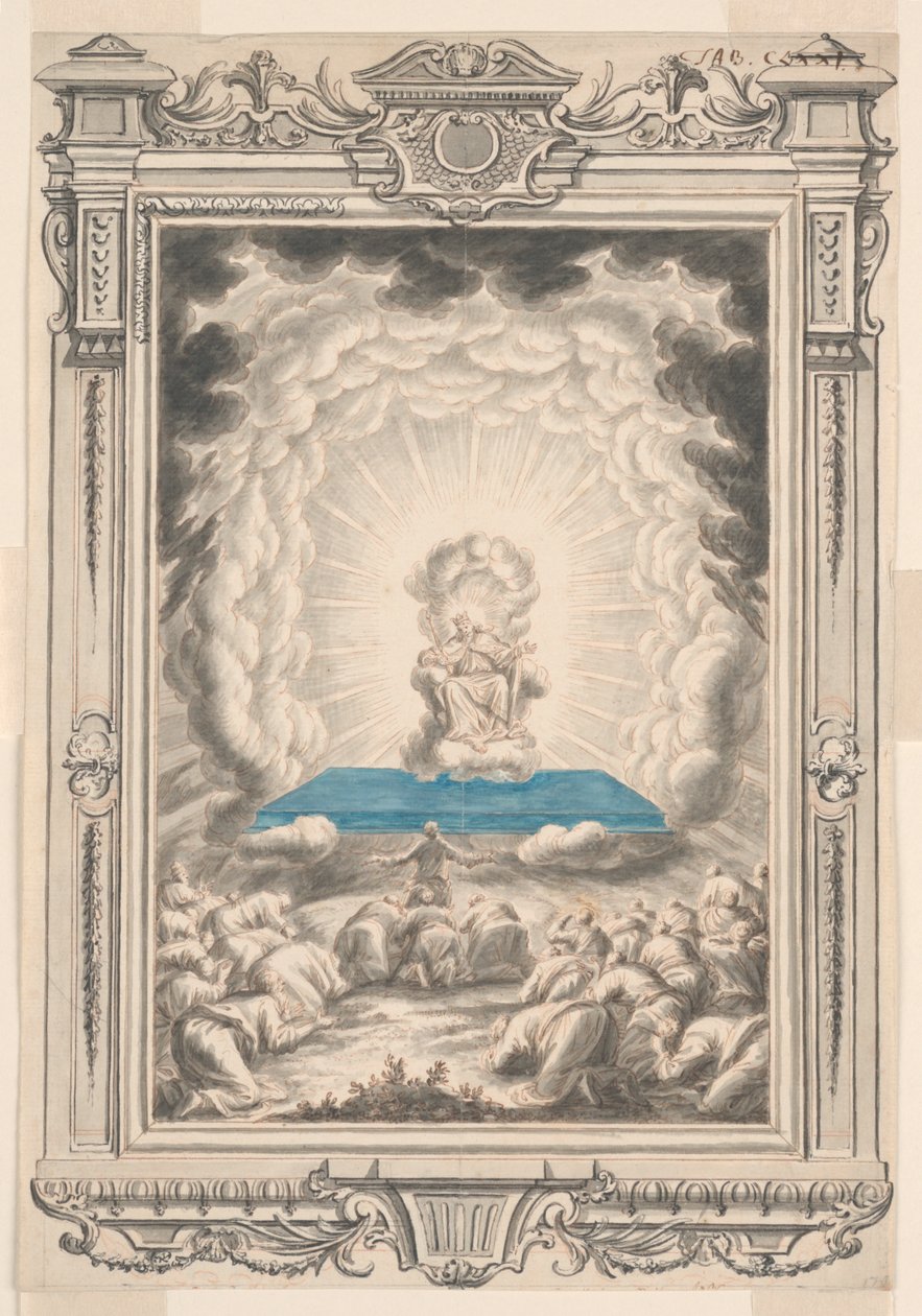 Studio per Dio Appare a Mosè e ai suoi Compagni, Tavola 171, Physica Sacra da Johann Melchior Füssli