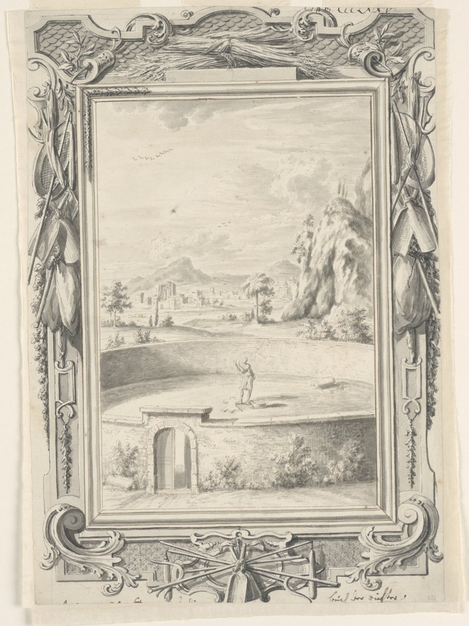 Studio per Il vello di Gedeone, Tavola 375, Physica Sacra da Johann Melchior Füssli