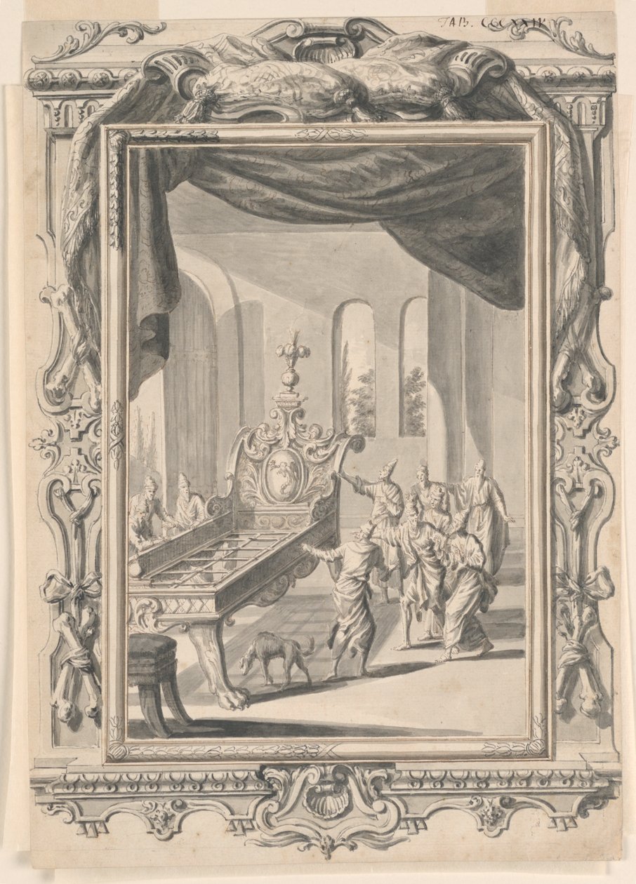 Studio per Il Letto di Ferro del Re Og, Tavola 324, Physica Sacra da Johann Melchior Füssli
