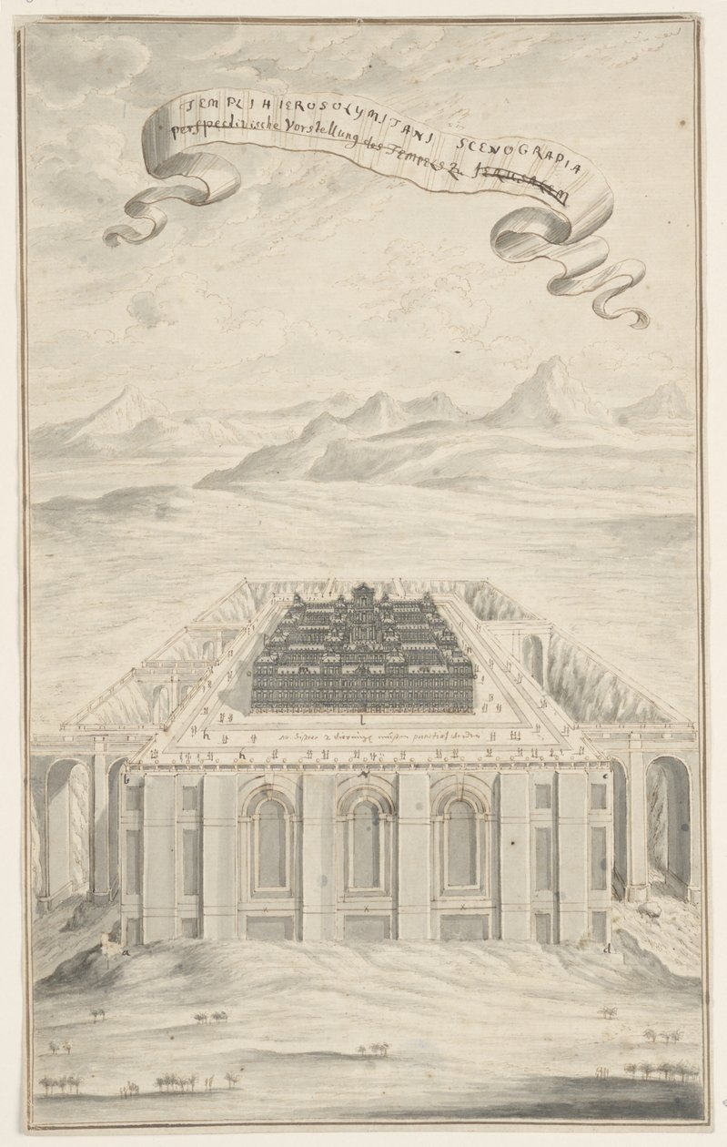 Studio per Il Tempio di Gerusalemme, Tavola 424, Physica Sacra da Johann Melchior Füssli