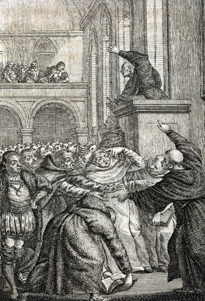 Università Carolina di Praga fondata nel 1348. Incisione di Johann Michael Mettenleiter da Johann Michael Mettenleiter