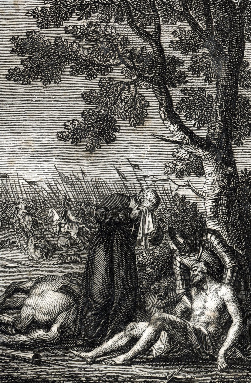 La morte di Adolfo di Nassau nella battaglia di Göllheim il 2 luglio da Johann Michael Mettenleiter