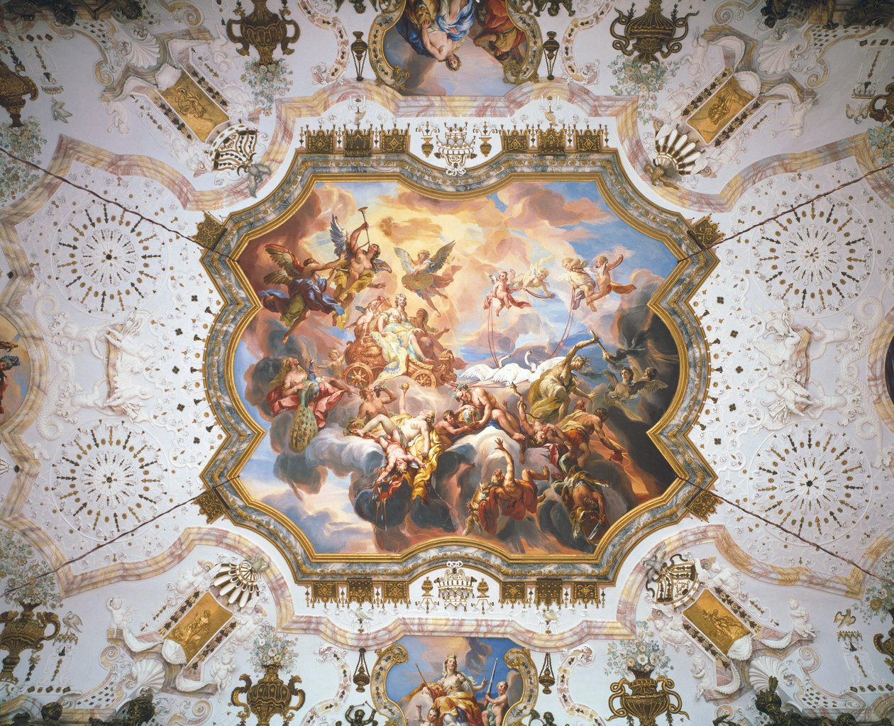 La saggezza e la buona coscienza trionfano sul vizio ... (marmo) da Johann Michael Rottmayr