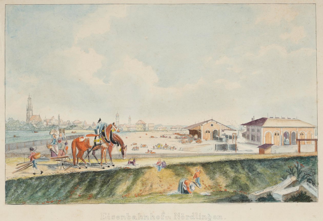 Stazione ferroviaria di Nördlingen da Johann Michael Voltz