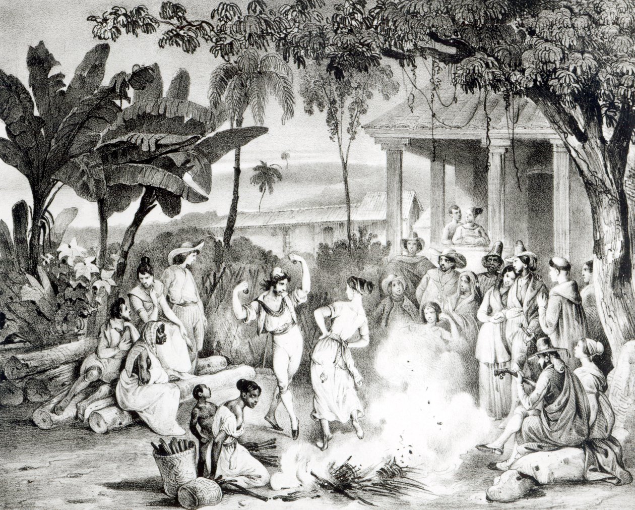 Danza Landu, inciso da Victor Adam e Monthellier da Johann Moritz Rugendas