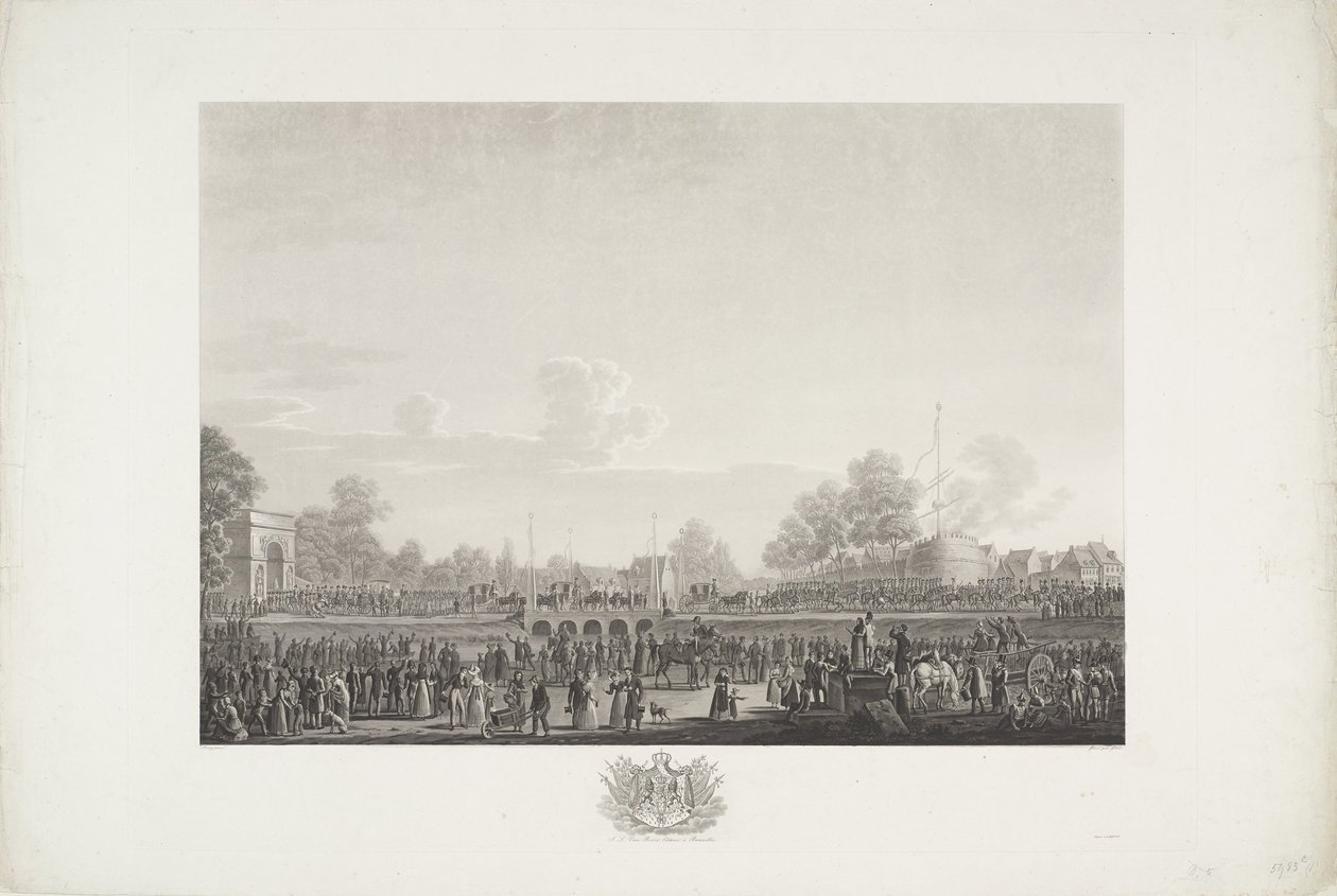 Arrivo del re Guglielmo I a Bruxelles, 1815 da Johann Nepomuk Gibèle