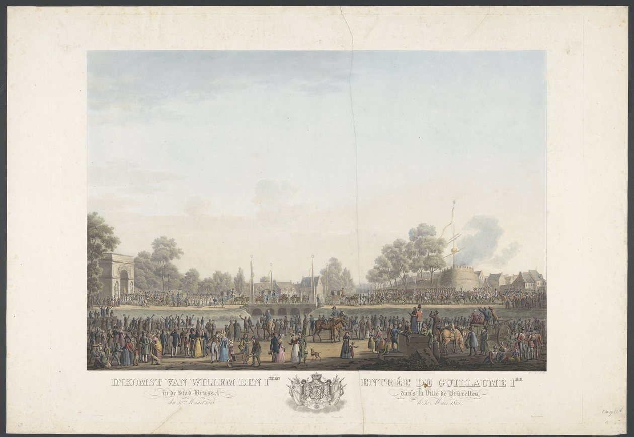 Ingresso di Guglielmo I nella città di Bruxelles, 30 marzo 1815 da Johann Nepomuk Gibèle