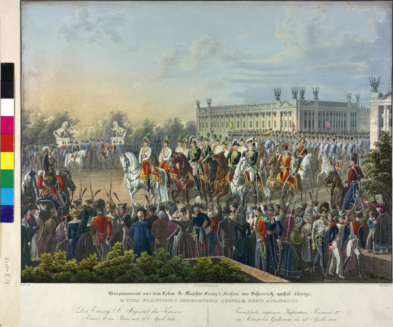 Ingresso di Francesco I a Parigi il 15.4.1814 da Johann Nepomuk Hoechle