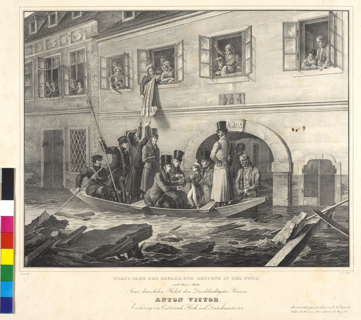 Di Vienna giorno del pericolo, e salvataggio nella Noth il 2 marzo 1830 da Johann Nepomuk Hoechle