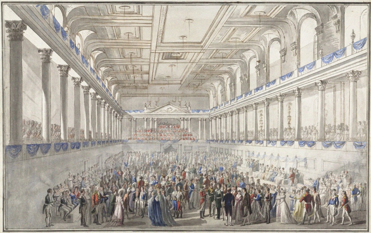 Redoute paré durante il Congresso di Vienna il 9 ottobre 1814 da Johann Nepomuk Hoechle