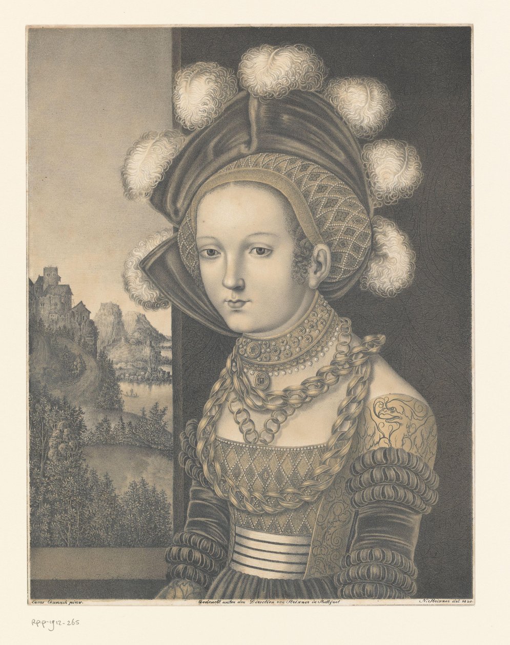 Ritratto di una giovane donna sconosciuta da Johann Nepomuk Strixner
