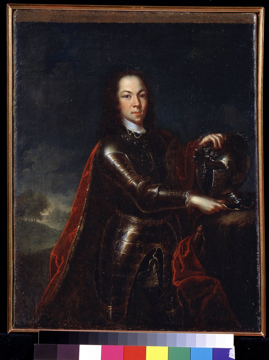 Ritratto di Aleksej Petrovič Romanov di Russia da Johann Paul (d.1739) Luedden
