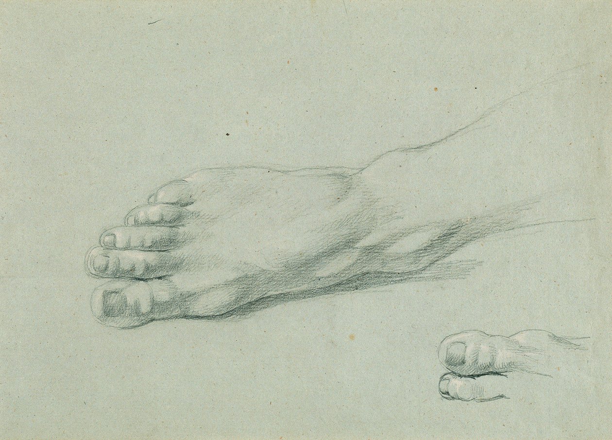 Studio del piede per "Arindal e Daura" da Johann Peter Krafft