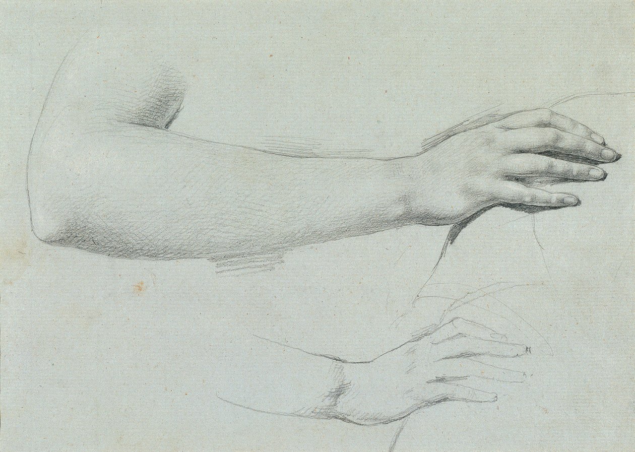 Studio di mano per "Arindal e Daura" da Johann Peter Krafft
