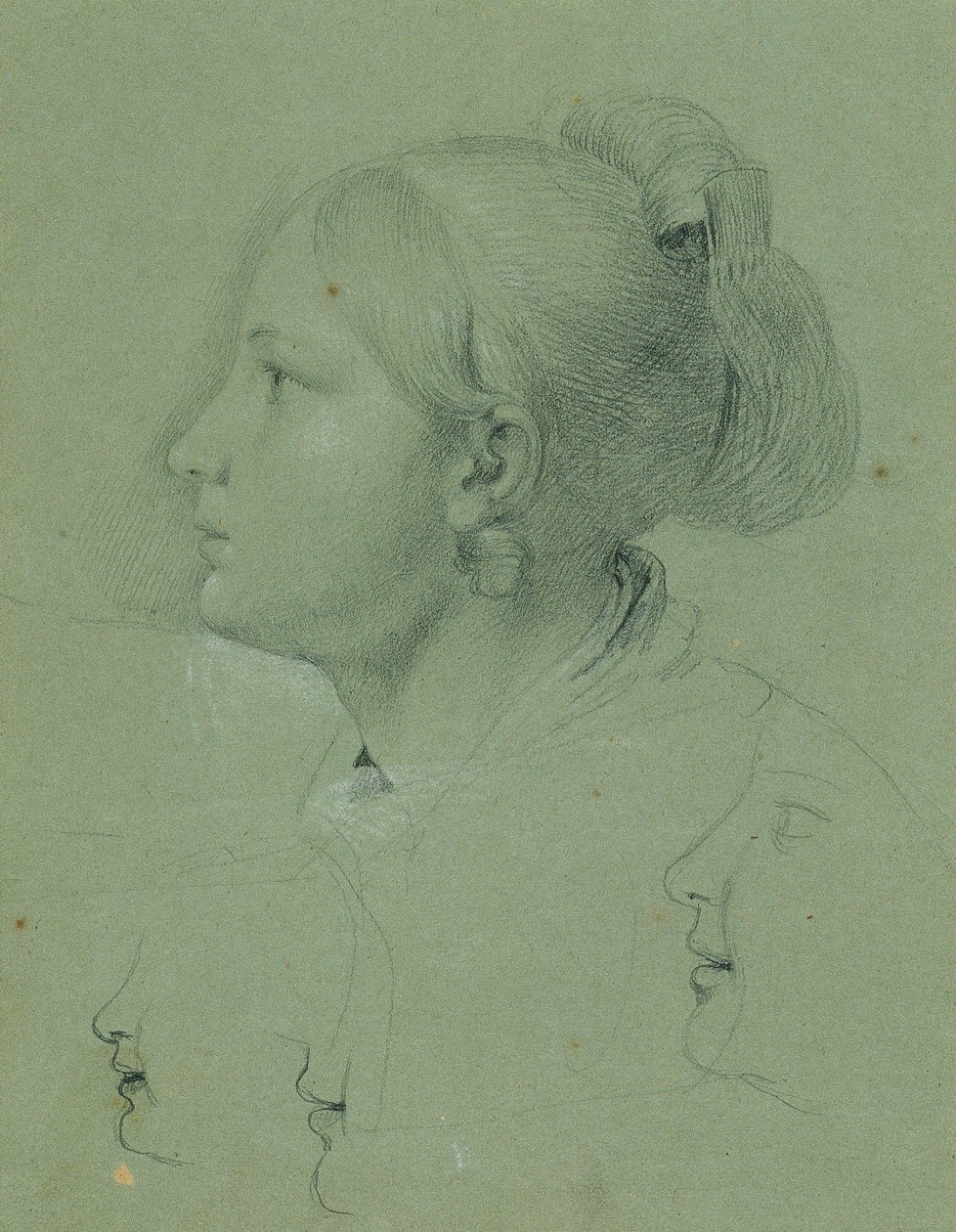 Testa di una ragazza (Studio per "Il ritorno del soldato di leva", 1817) da Johann Peter Krafft