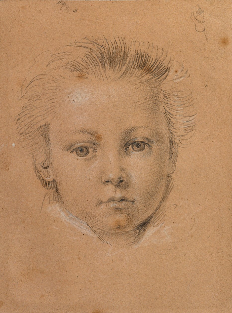 Studio della testa di un ragazzo da Johann Peter Krafft