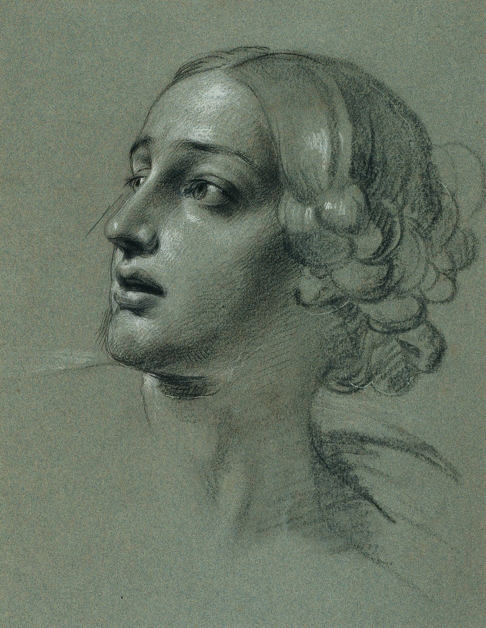 Studio della testa per "Arindal e Daura" da Johann Peter Krafft