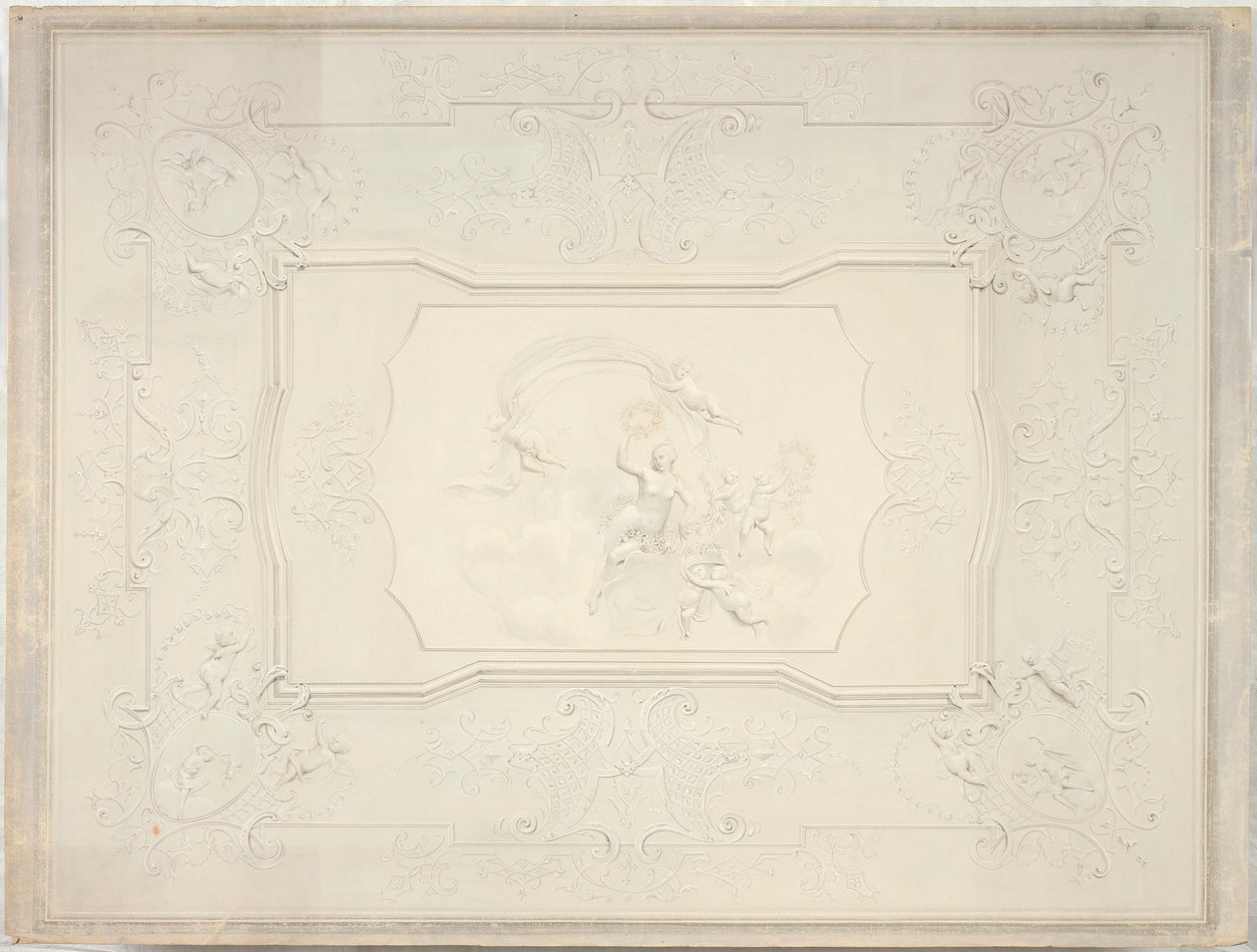 Soffitto in stucco nella sala da pranzo del Belvedere Inferiore da Johann Peter Krafft