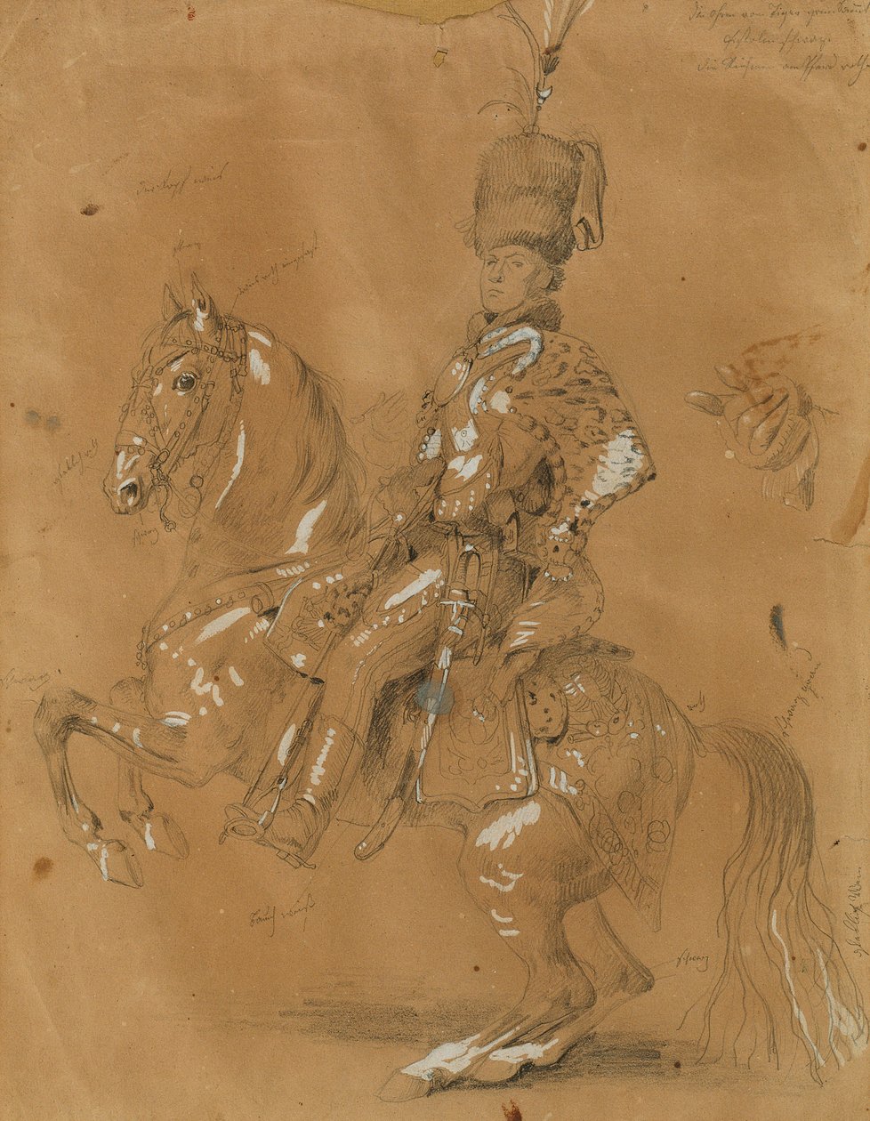 Theodor Aron de Bistra a cavallo da Johann Peter Krafft