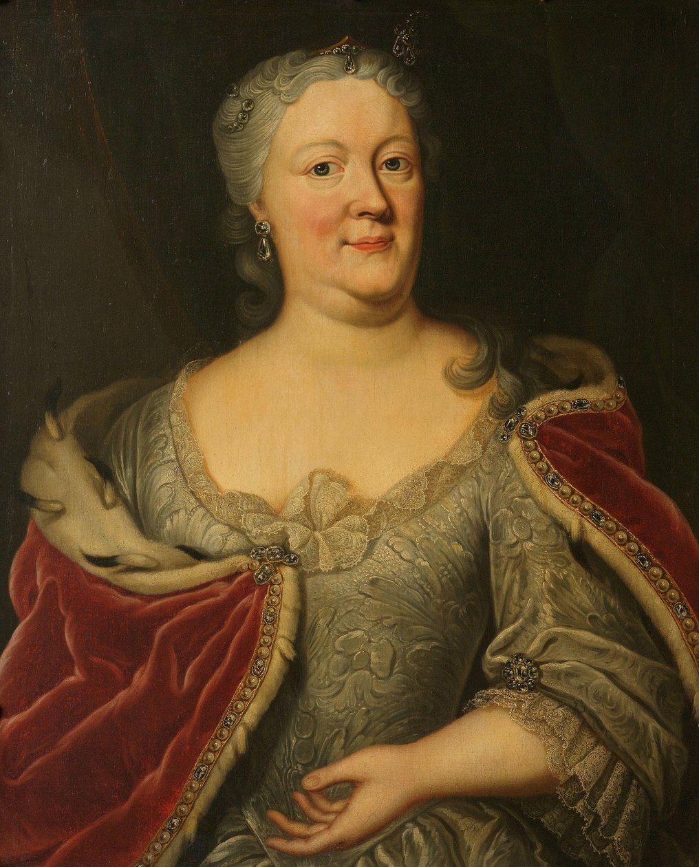 Ritratto di Maria Louisa van Hessen-Kassel, chiamata Maaike-Meu. Vedova dello Stadtholder di Frisia John Willem Friso, Principe di Orange-Nassau da Johann Philipp Behr