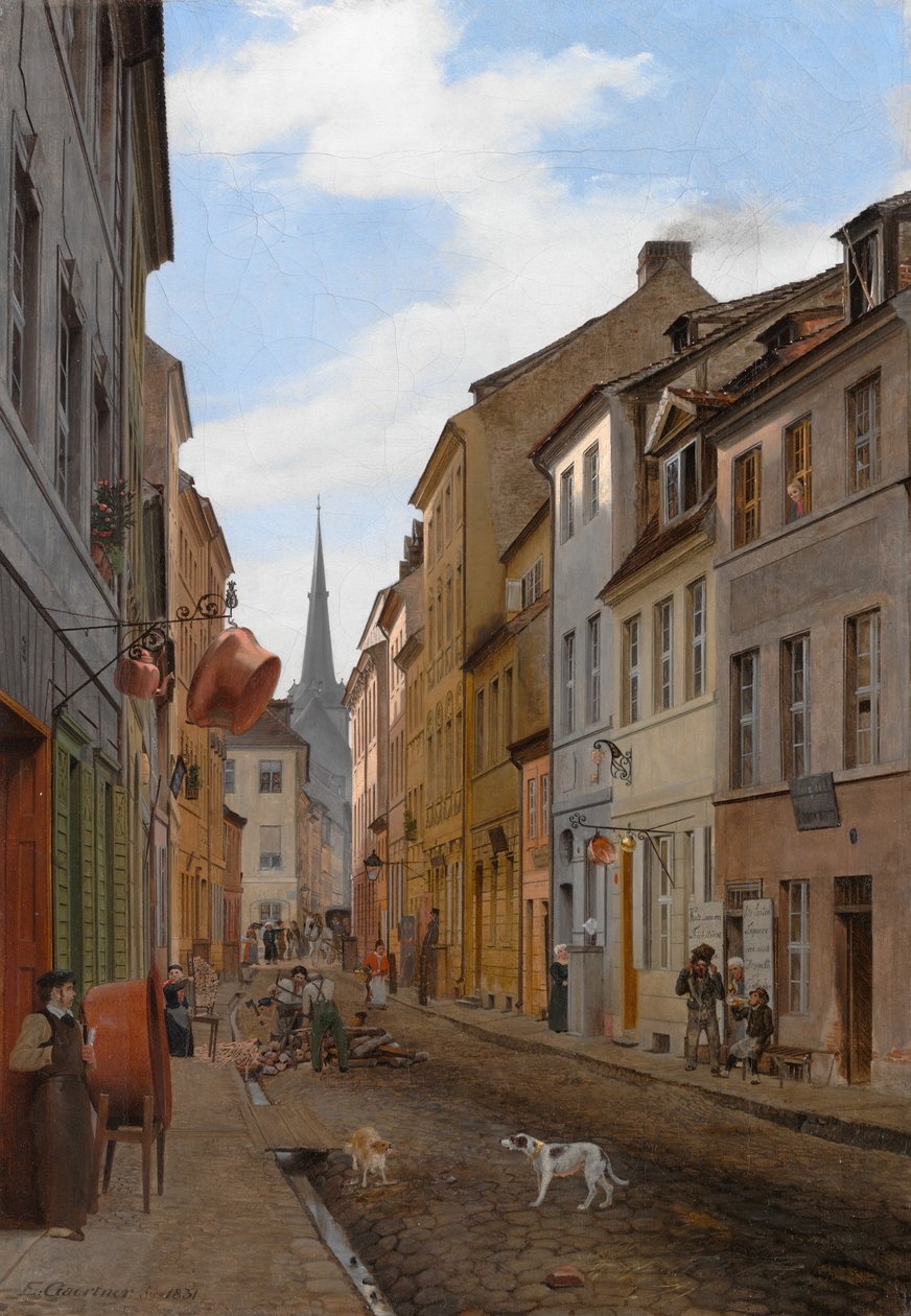 Parochialstrasse a Berlino da Johann Philipp Eduard Gartner