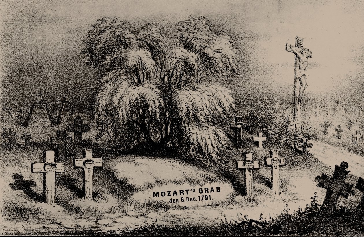 La tomba di Mozart. Secondo le lettere originali della vedova di Mozart, 1856 da Johann Ritter von Lucam
