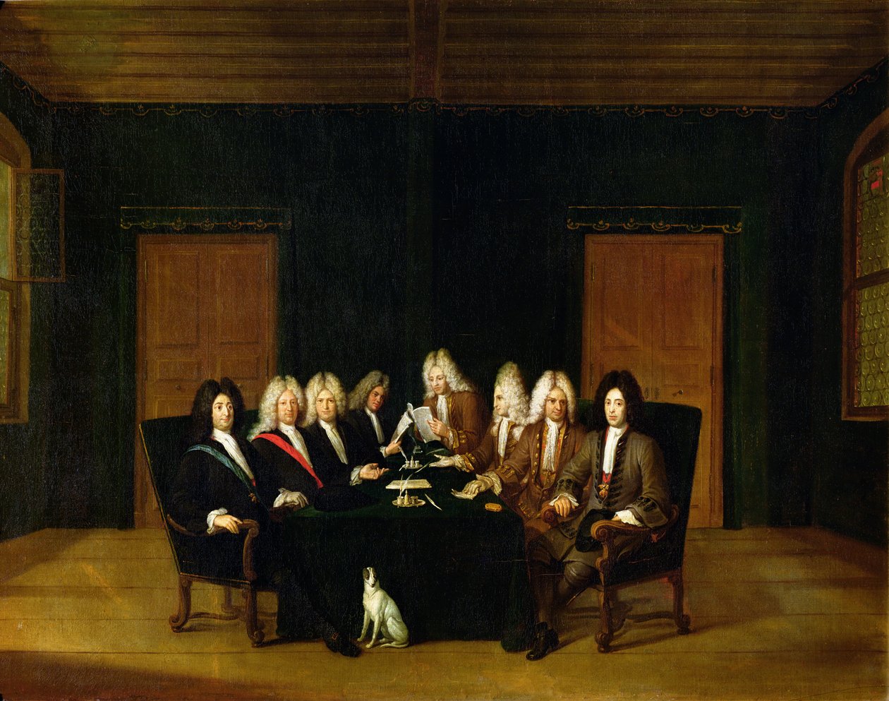 I Plenipotenziari al Congresso di Baden, settembre 1714 da Johann Rudolph the Elder Huber