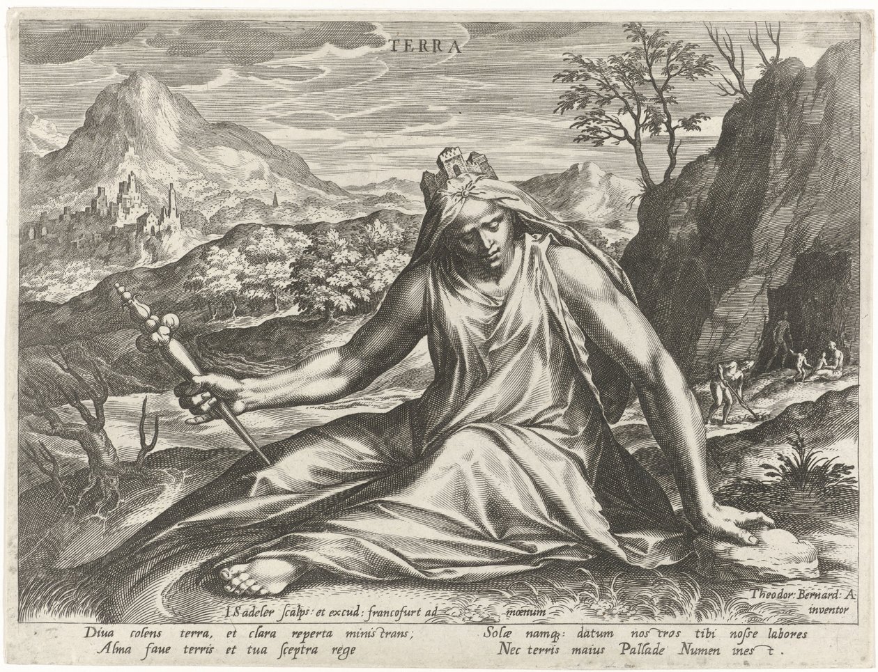 La Terra personificata dalla dea Cibele da Johann Sadeler (I)