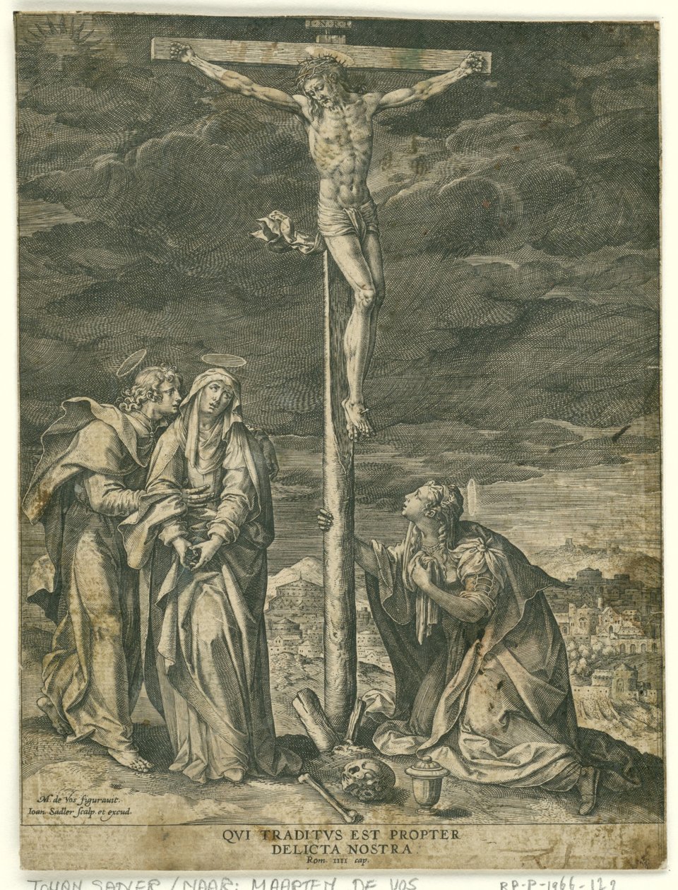 Cristo sulla croce, con Maria, Giovanni e Maria Maddalena da Johann Sadeler (I)