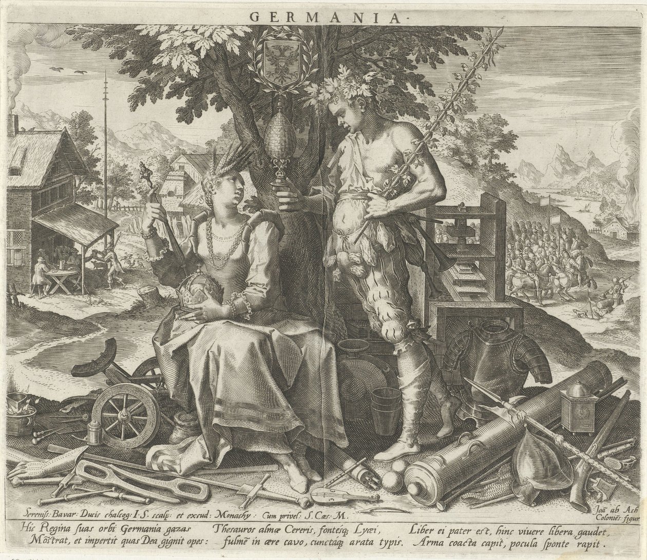 Germania con Cerere e Bacco da Johann Sadeler (I)