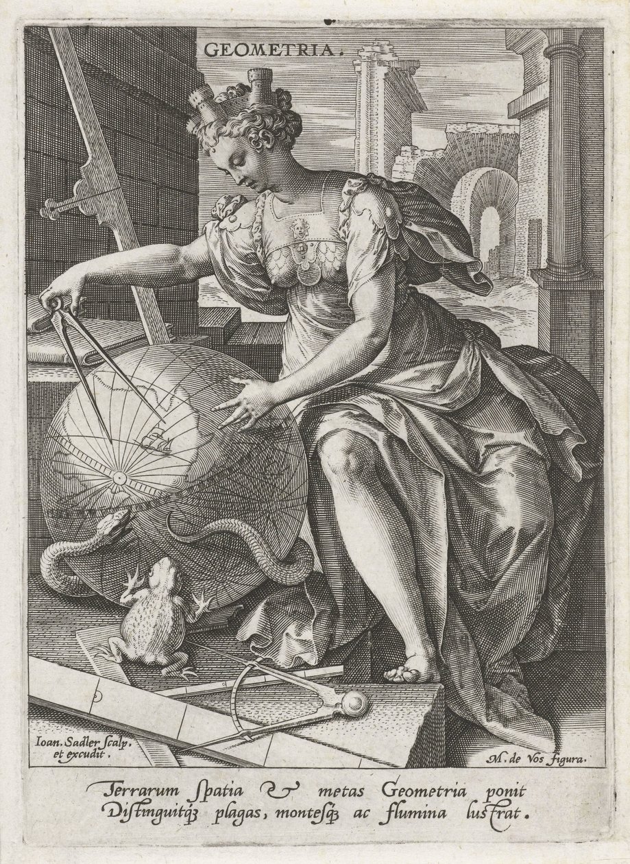 Geometria (Le sette arti liberali) da Johann Sadeler (I)