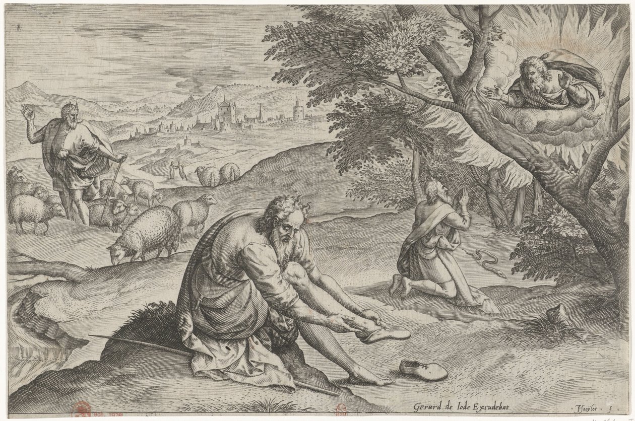 Dio appare a Mosè nel roveto ardente (Storia di Mosè prima dell