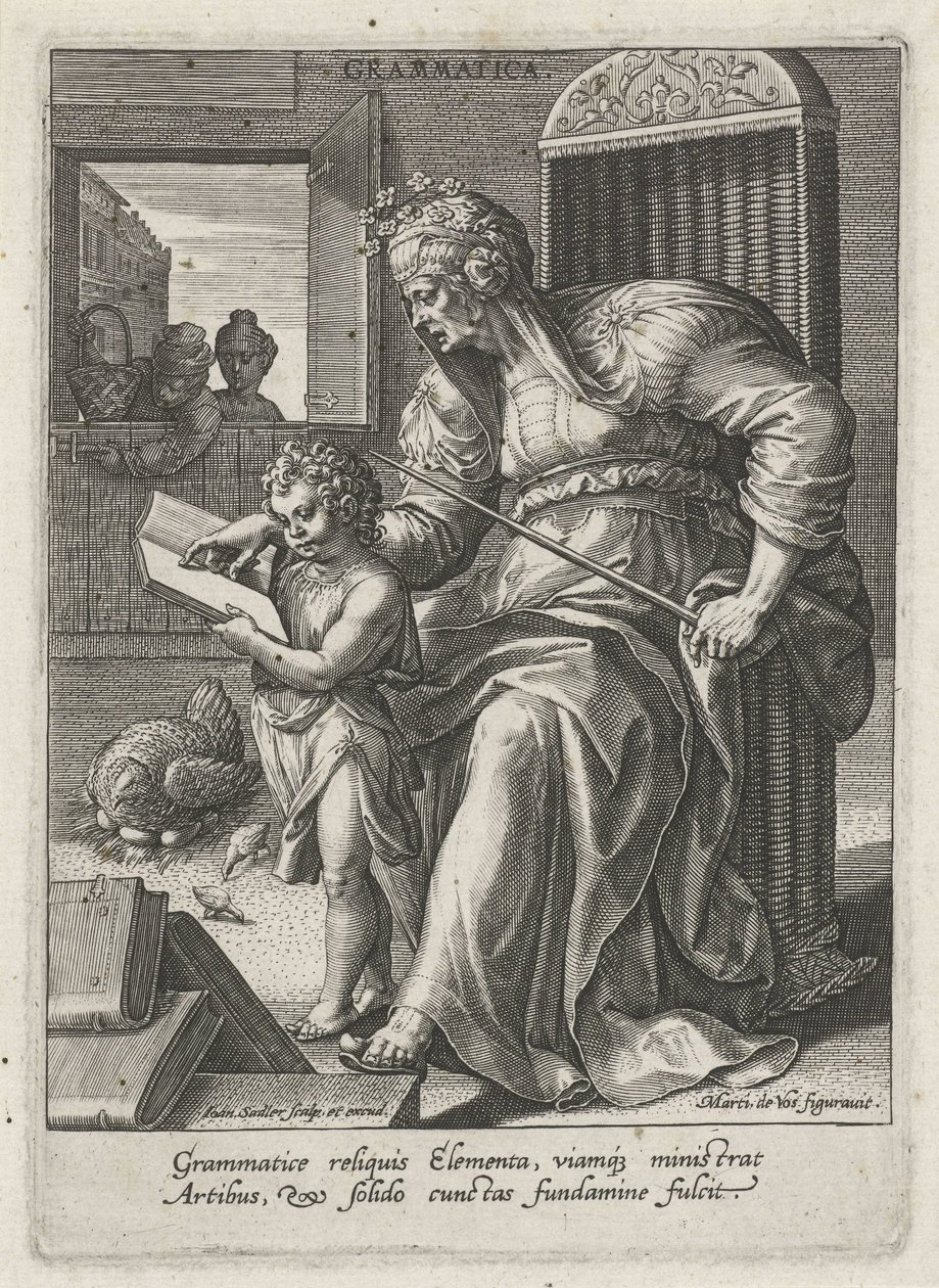 Grammatica (serie: Le sette arti liberali) da Johann Sadeler (I)