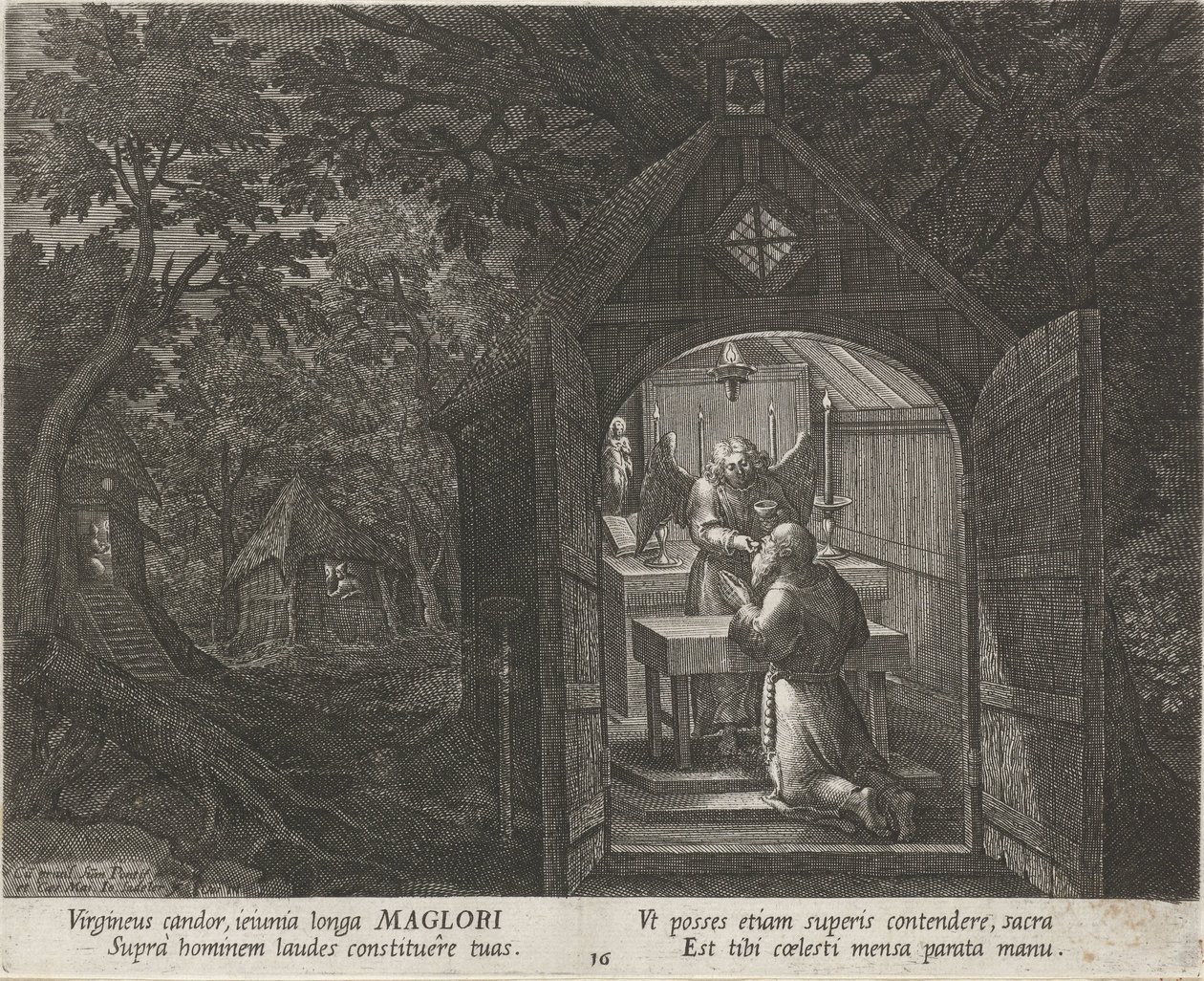 San Maglor come eremita da Johann Sadeler (I)