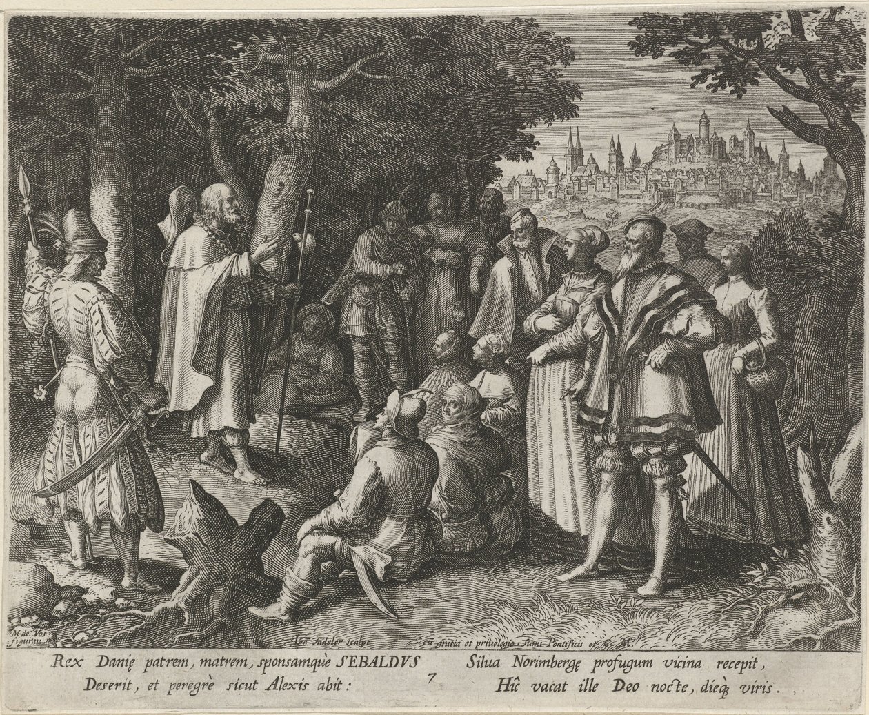 San Sebaldo di Norimberga come eremita da Johann Sadeler (I)