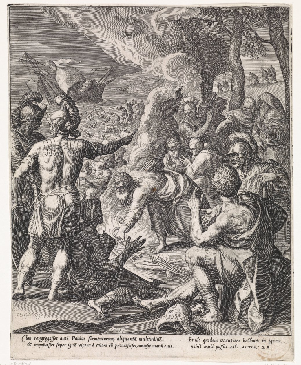 San Paolo a Malta (Scènes uit het leven van de apostel Paulus) da Johann Sadeler (I)