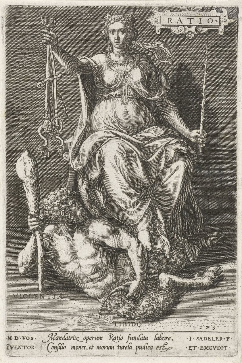 La ragione (Ratio) vince Violentia da Johann Sadeler (I)