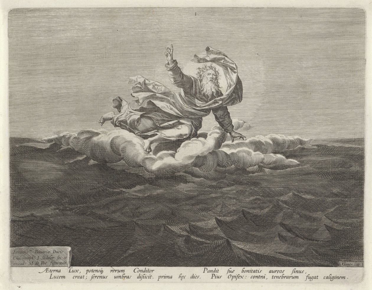Creazione della luce e delle tenebre da Johann Sadeler (I)