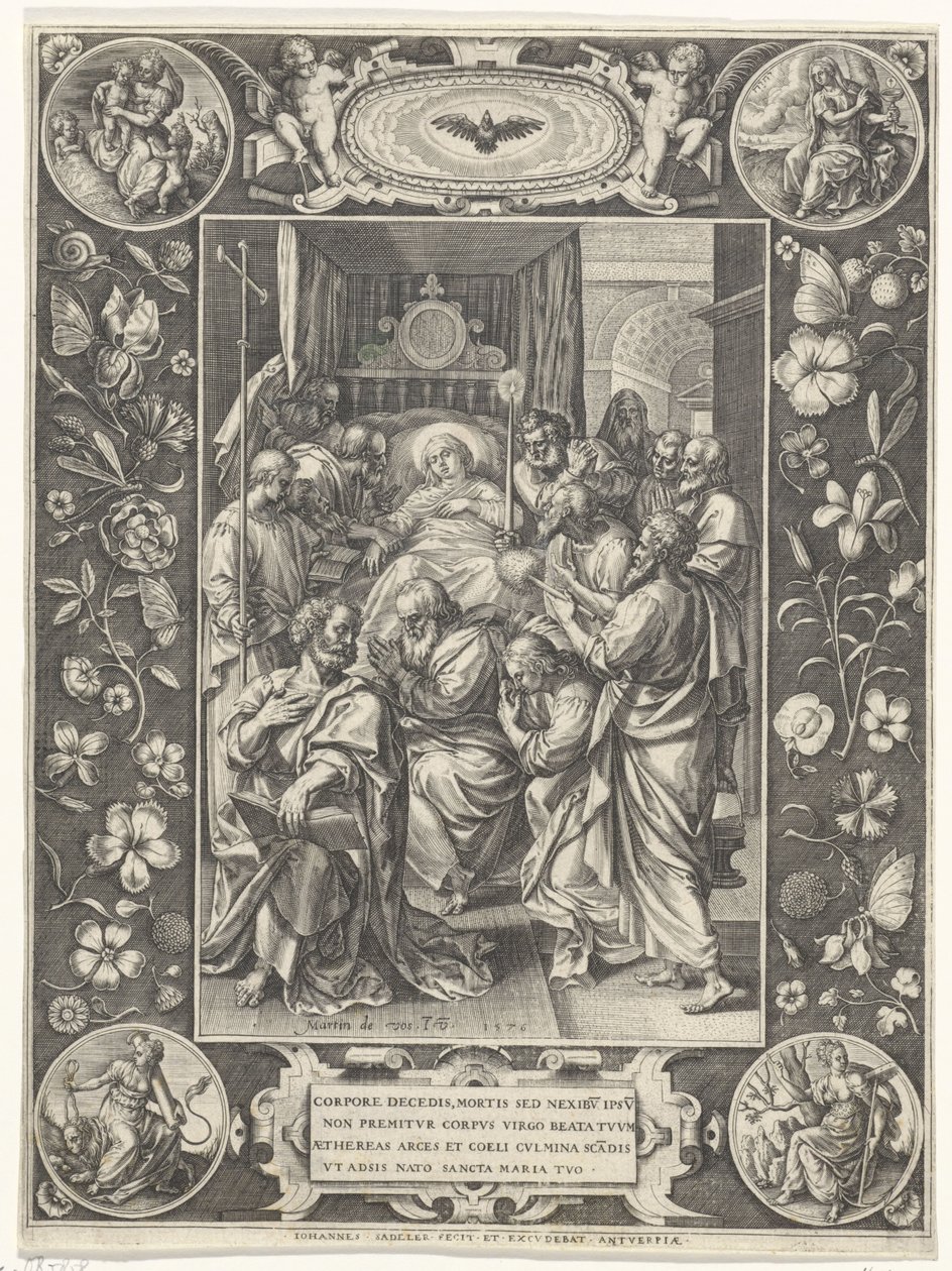 Letto di morte di Maria da Johann Sadeler (I)
