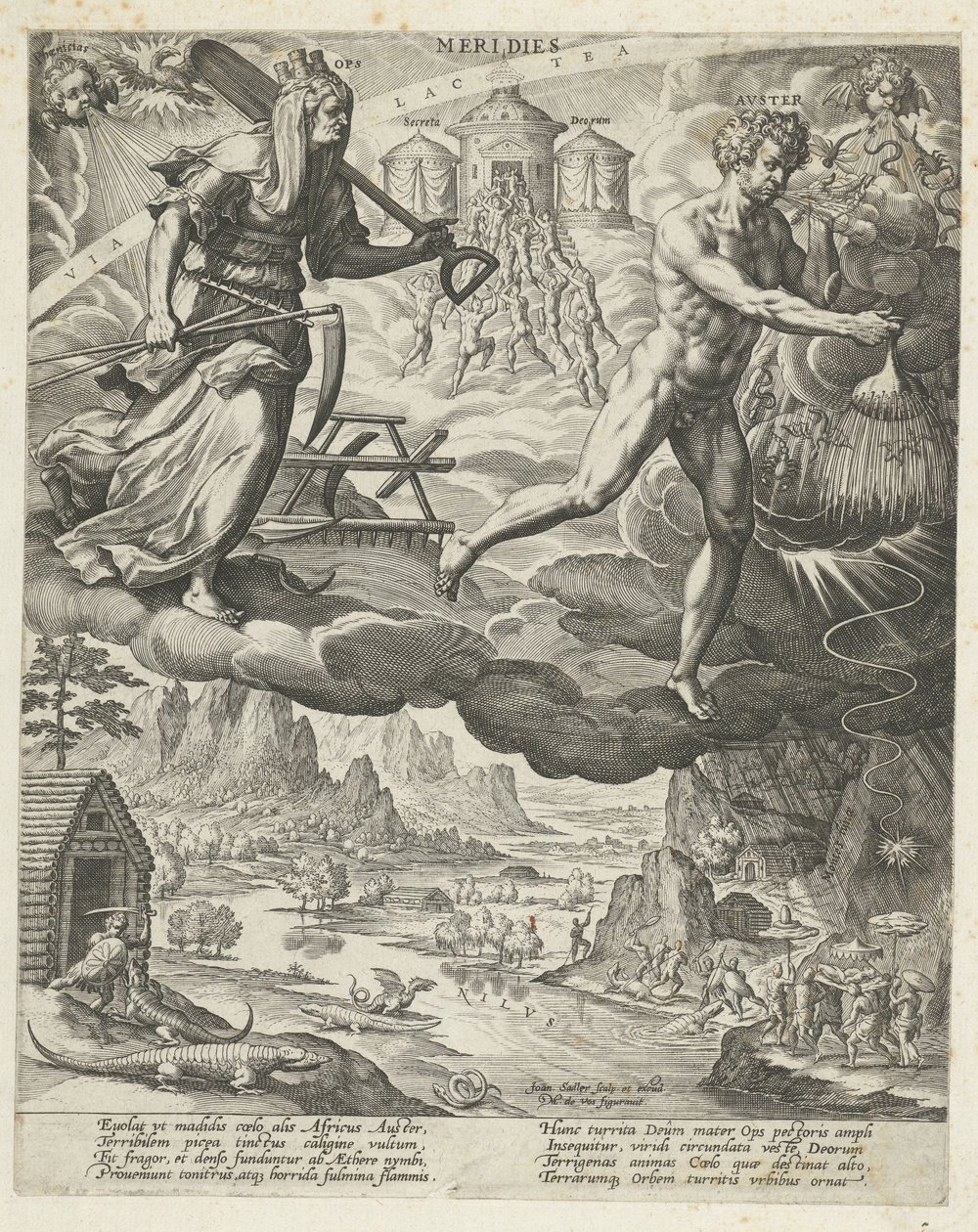 Vento del sud (serie: I quattro venti) da Johann Sadeler (I)