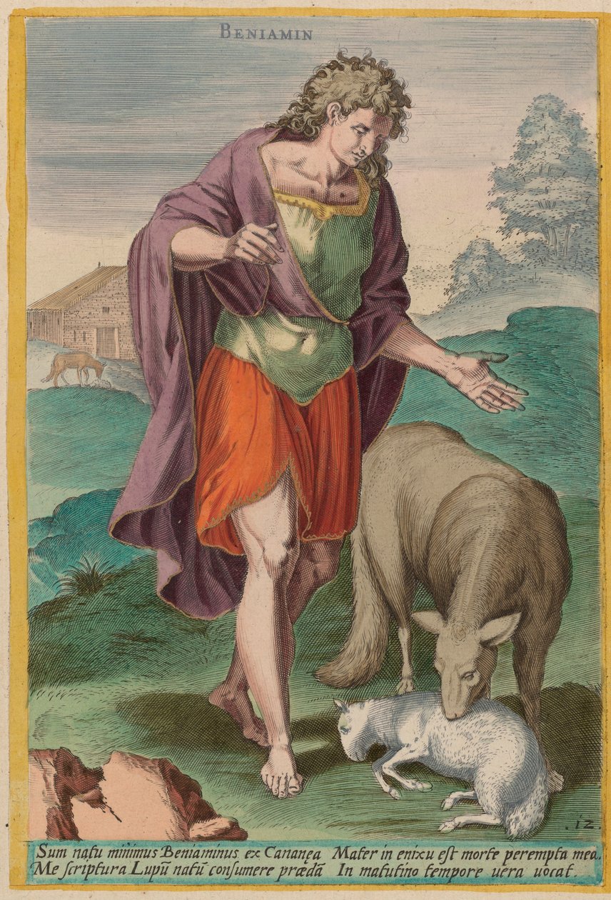 Beniamino, c. 1585 da Johann Sadeler I