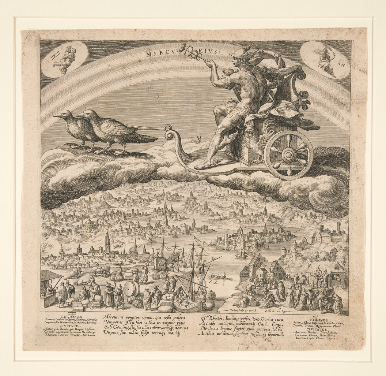 Mercurio, da una serie dei Sette Pianeti da Johann Sadeler I