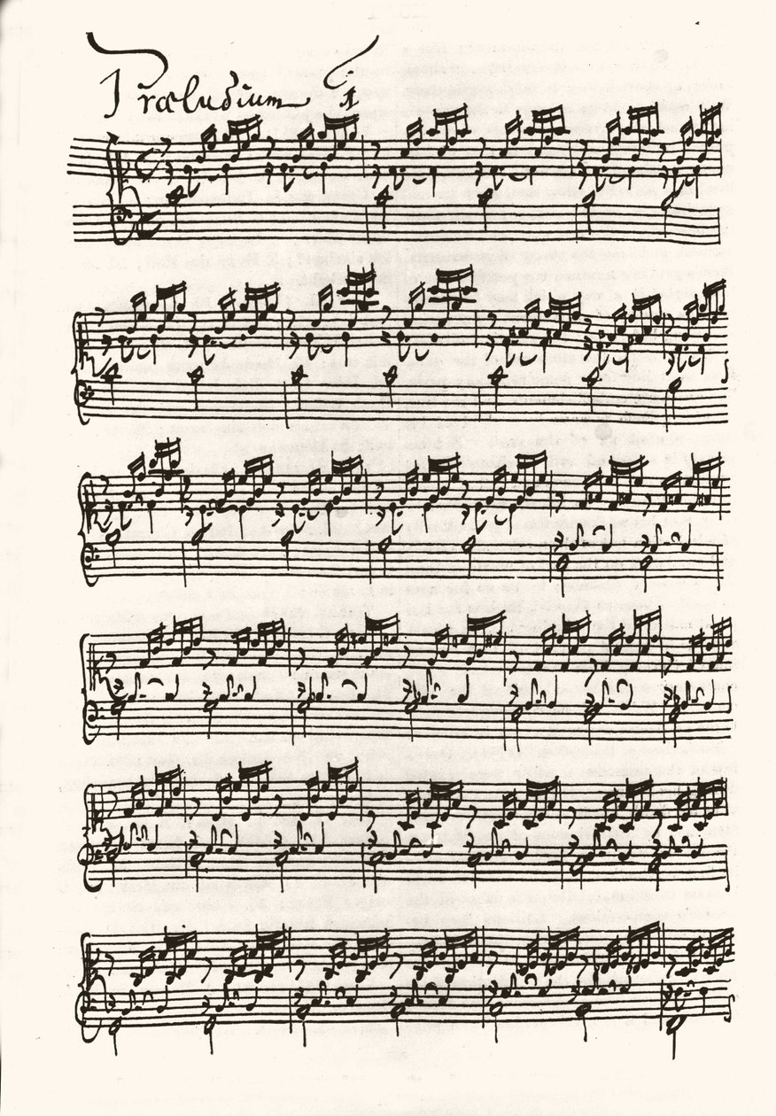 Pagina di uno spartito per Johann Sebastian Bach da Johann Sebastian Bach