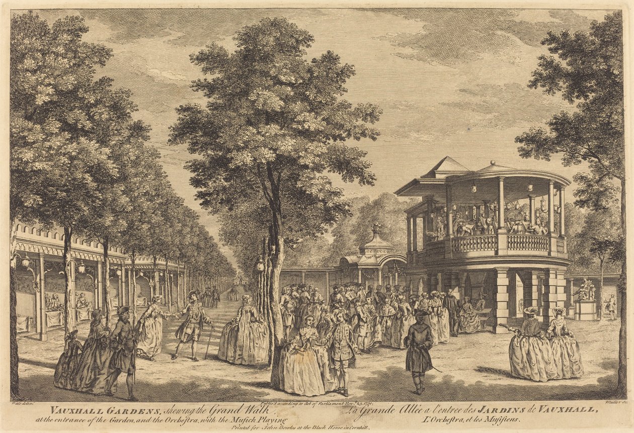 Giardini di Vauxhall che mostrano il Grande Viale all