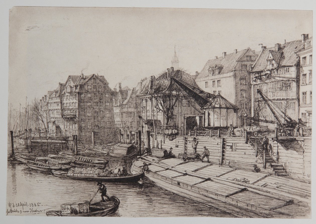 Ponte alto alla nuova gru da Johann Theobald Riefesell